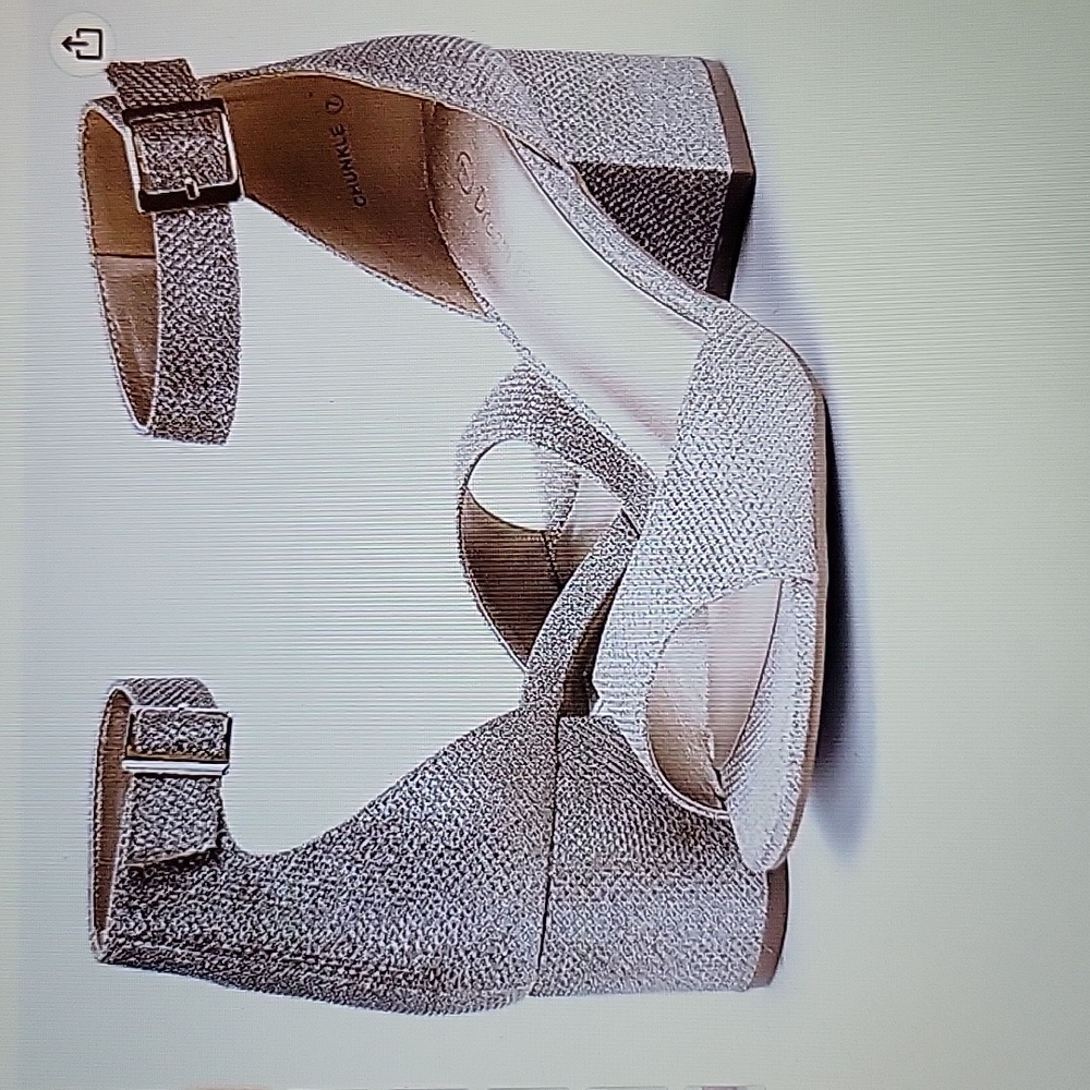 Dream Pairs Chunkle gold glitter low block 3" heel sandals ankle strap 9.5 NEW… - Picture 3 of 12